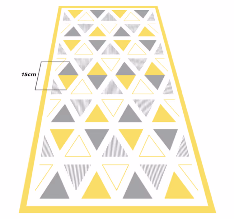Vinil podovi geometrijski uzorak žutog trokuta - TenStickers