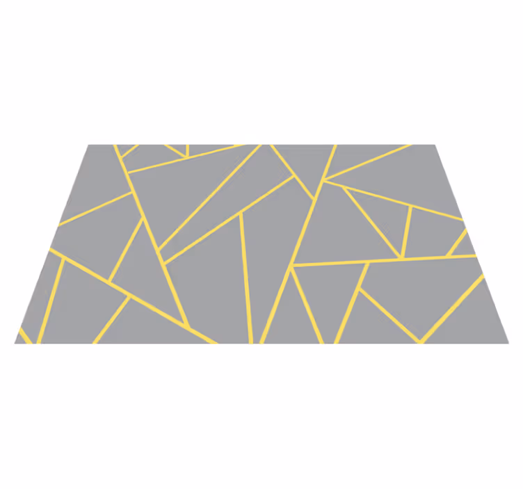 Vinil podovi geometrijski moderna žuta i siva - TenStickers
