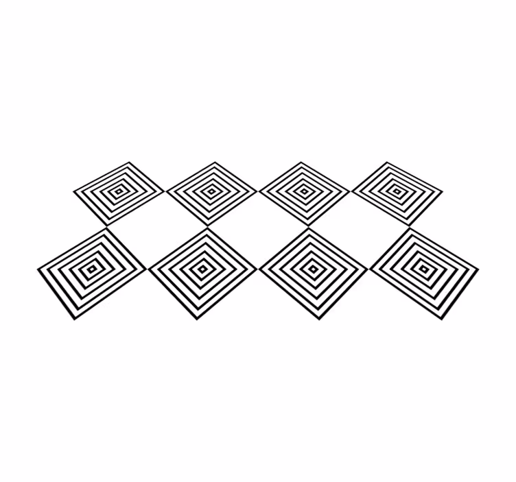 Vinil podovi geometrijski koncentrični kvadrati - TenStickers