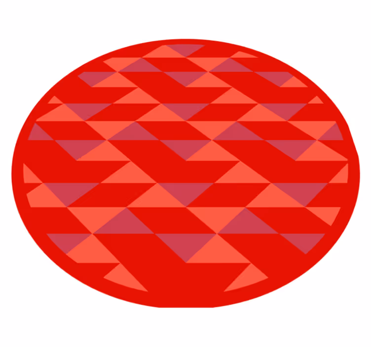Vinil podovi geometrijski uzorak crvenog trokuta - TenStickers