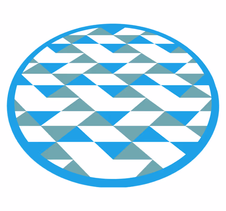 Vinil podovi geometrijski plavi i zeleni elementi - TenStickers