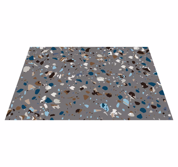 Mramorni vinilni tepih terrazzo pebble blended - TenStickers
