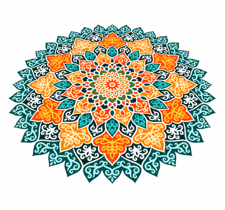 Vinil podovi mandala dizajn blistavog kruga - TenStickers