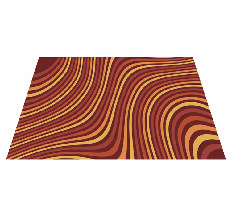 Vinil podovi berba valoviti retro tijek boja - TenStickers