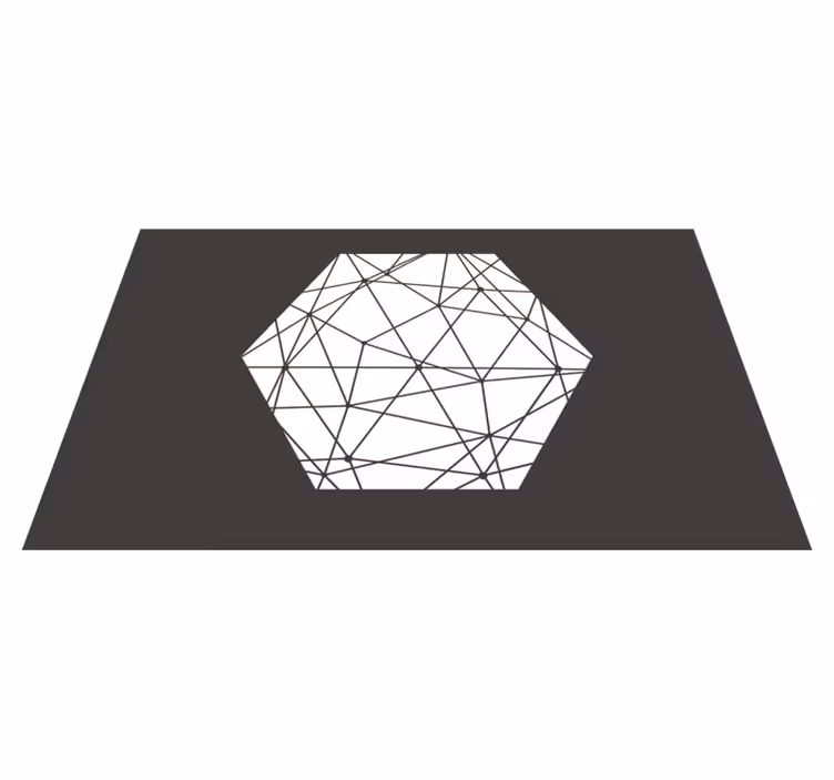 Vinil podovi geometrijski apstraktni šesterokutni uzorak - TenStickers