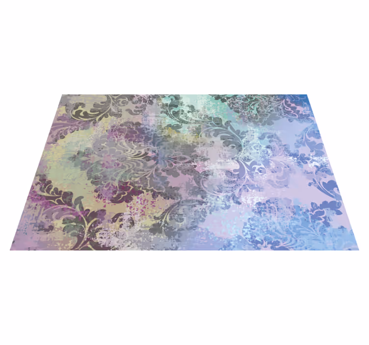 Umjetnički cvjetovi u nordijskom stilu vinil prostirka - TenStickers