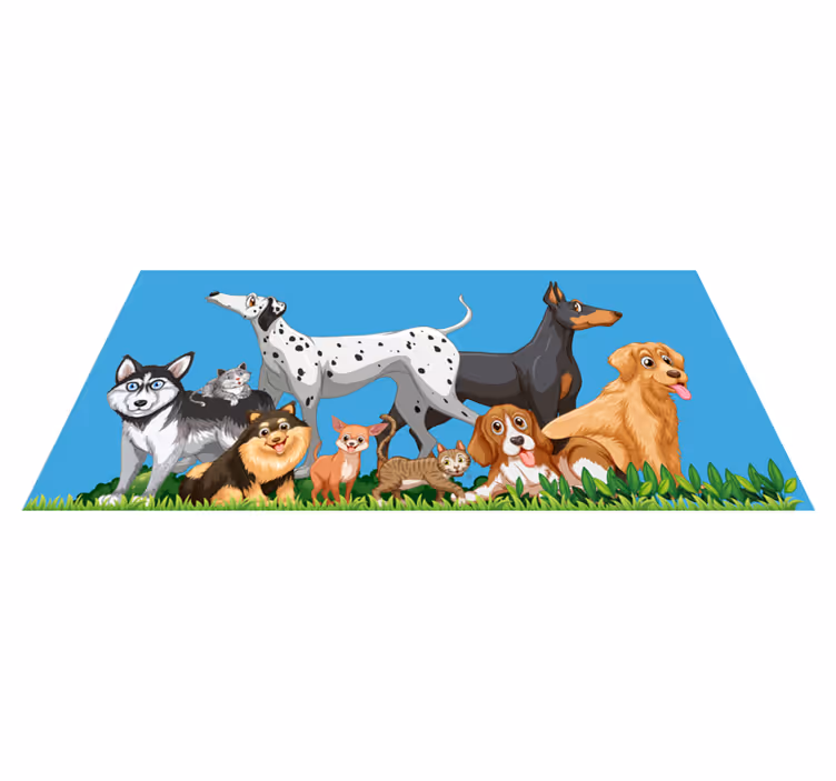 Različiti psi životinjski tepih - TenStickers