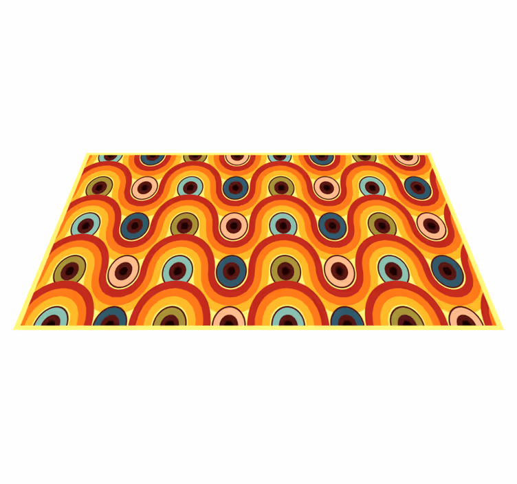 Vinil podovi berba šareni valoviti motiv - TenStickers