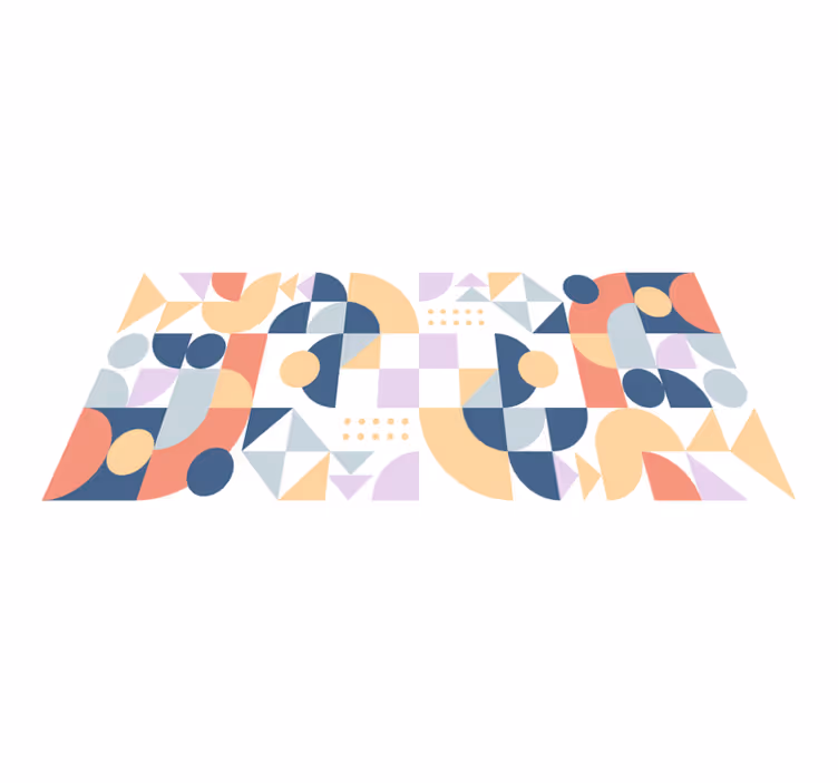 Vinil podovi geometrijski igraju se apstraktni oblici - TenStickers