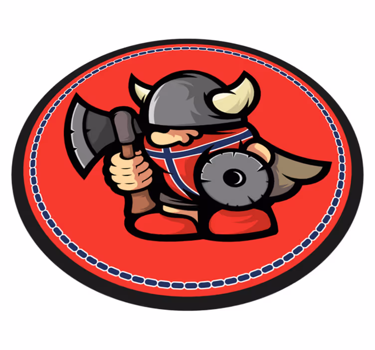 Norveška zastava viking ball etnički tepih - TenStickers