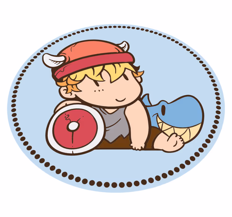 Vinil podovi djeca dijete vikinškog ratnika - TenStickers