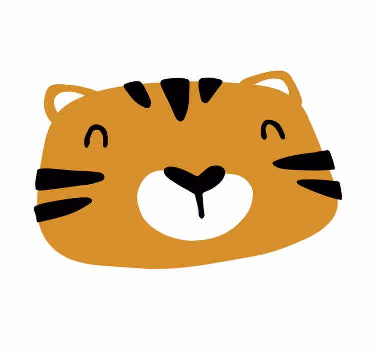 Dječji mini tigar dječji vinil tepih - TenStickers