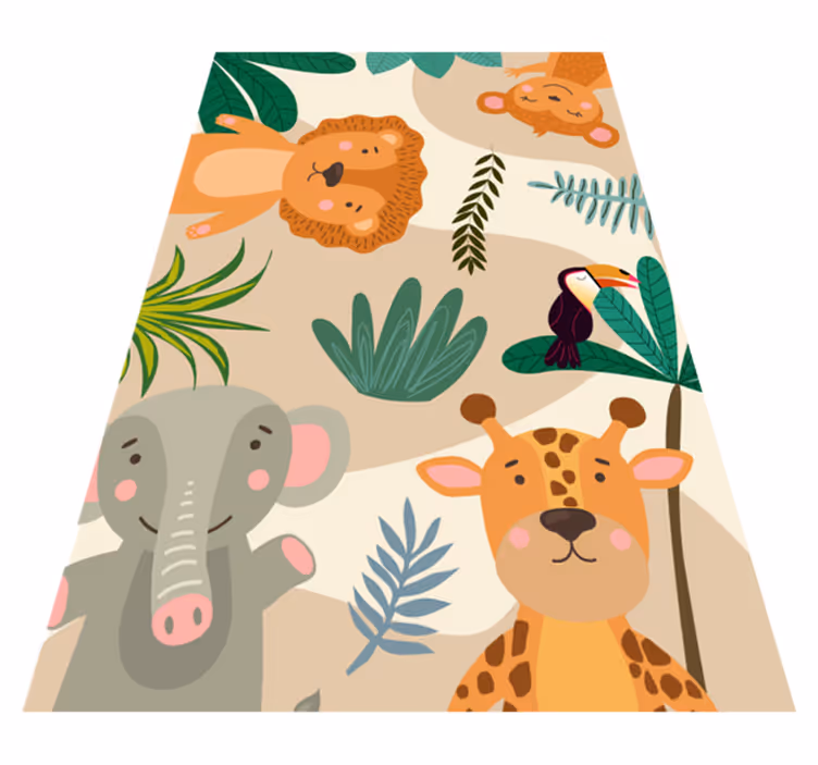 Vinil podovi rasadnici prijatelji iz džungle na safariju - TenStickers