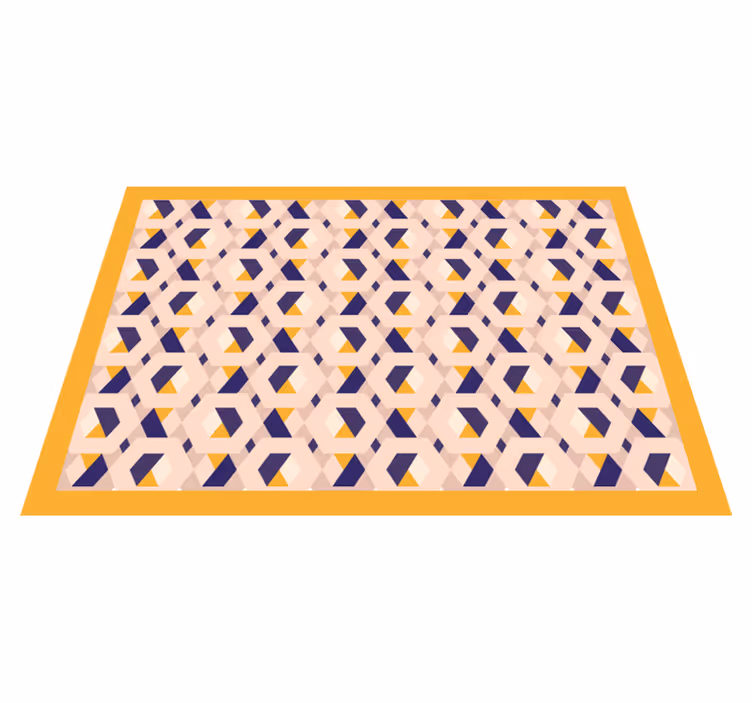 Vinil pod u kuhinji živahan geometrijski koncept - TenStickers
