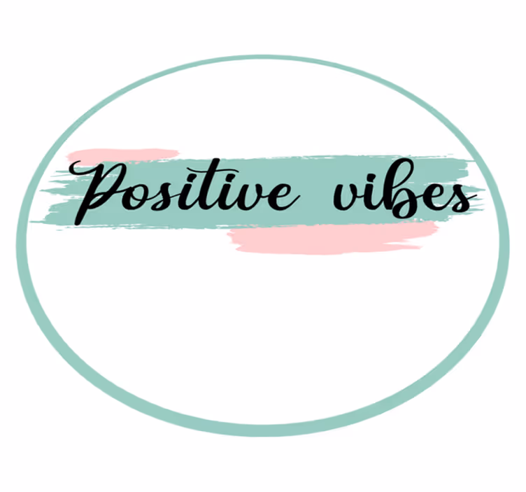 Vinilne prostirke s frazama pozitivne vibracije - TenStickers