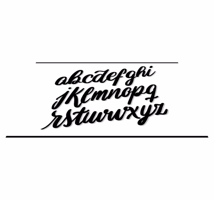 Vinil podovi abeceda crno-bijela slova - TenStickers