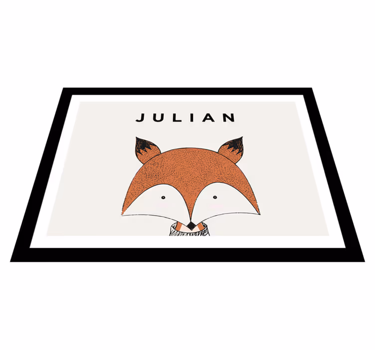 Vinil podovi s imenima personalizacija lisice - TenStickers