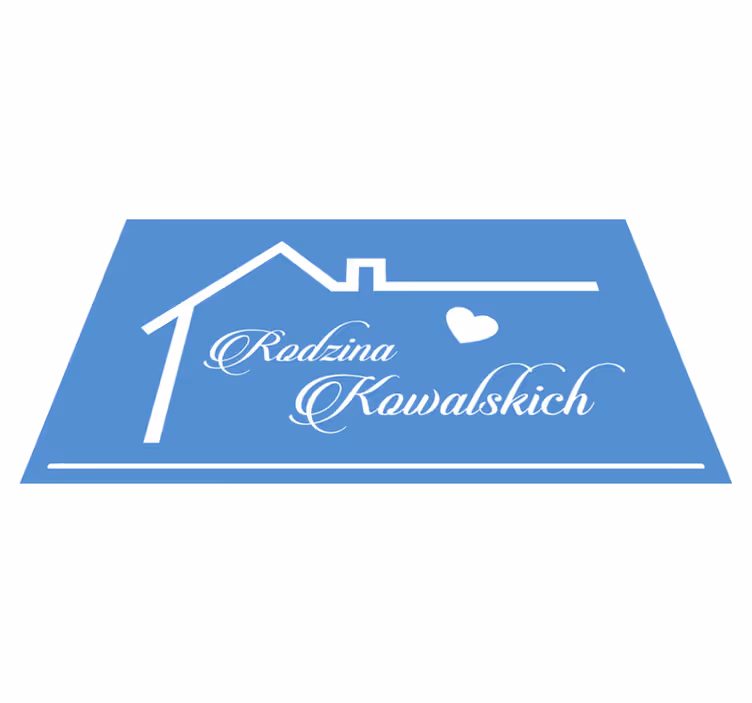 Obris kuće s predsobljem s prezimenom - TenStickers