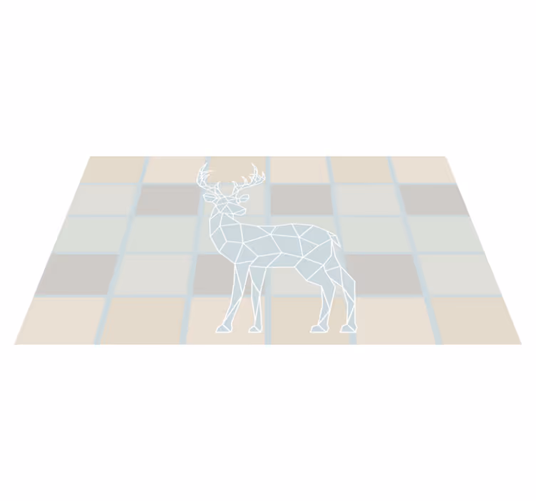 Vinil podovi životinja origami motiv jelena - TenStickers