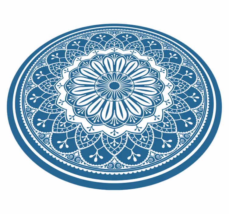 Vinil podovi mandala elegantna plava mandala - TenStickers