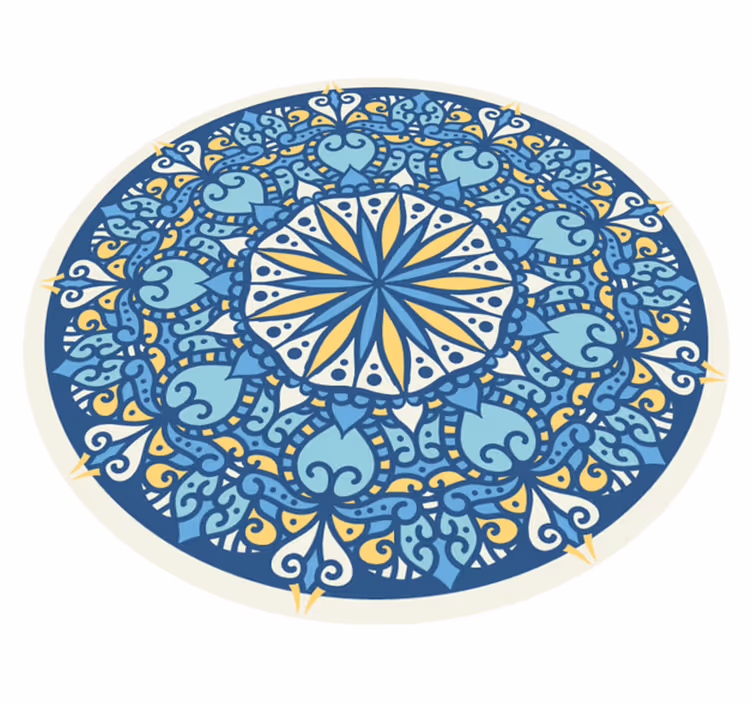 Vinil podovi mandala zamršeni plavi motiv - TenStickers