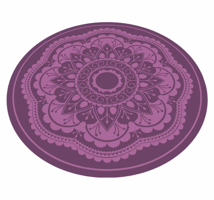 Vinil podovi mandala ljubičasti kružni dizajn - TenStickers
