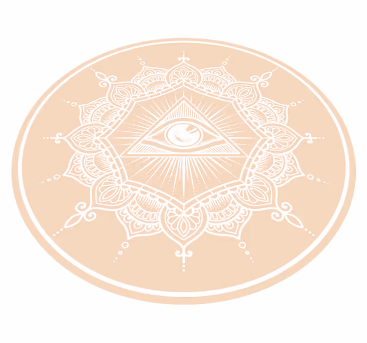 Vinil podovi mandala svevideće bež oko - TenStickers