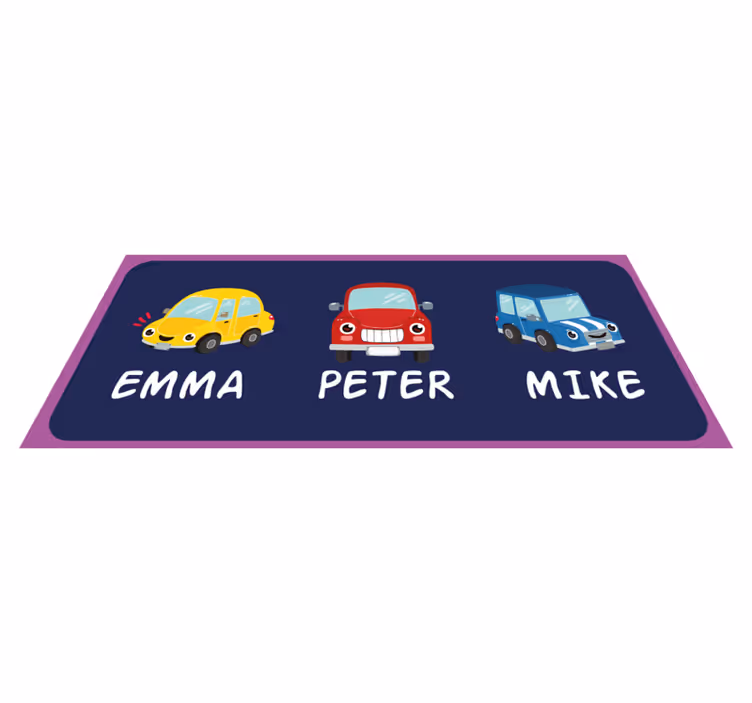 šareni automobili personalizirana prostirka - TenStickers