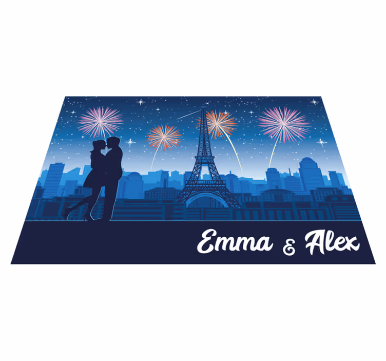 Vatromet i neboder personalizirana prostirka - TenStickers
