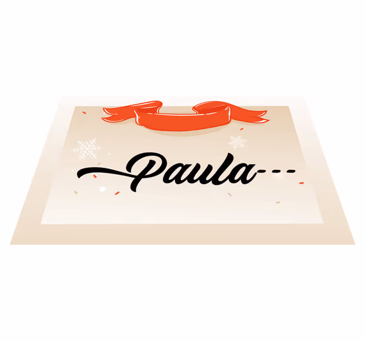 Nacrtana na snijegu personalizirana prostirka - TenStickers