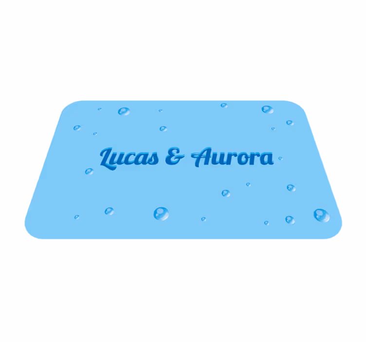 Vinil podovi s imenima imena šarmantnih parova - TenStickers