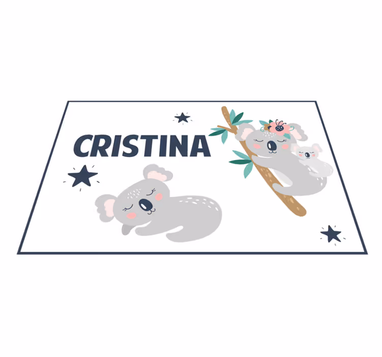 Vinil podovi s imenima koala obiteljska zabava - TenStickers