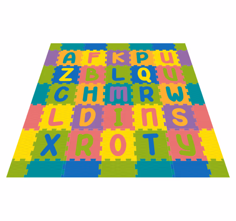Vinil podovi abeceda šareni dizajn igre - TenStickers