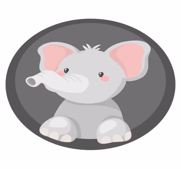 Vinil podovi djeca surla mladog slona - TenStickers