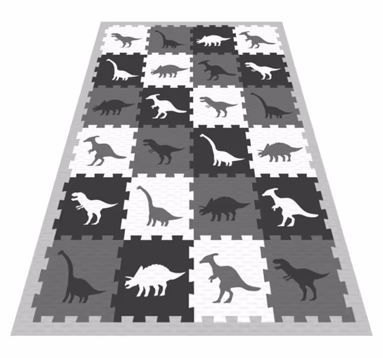 Vinil podovi djeca motiv sive dinosaura - TenStickers