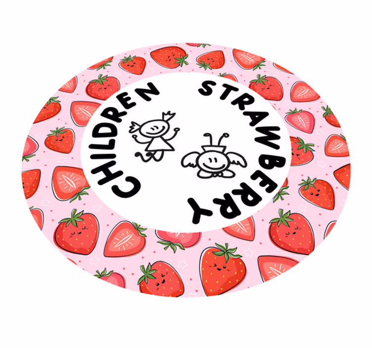 Vinil pod u kuhinji jagoda i djeca - TenStickers