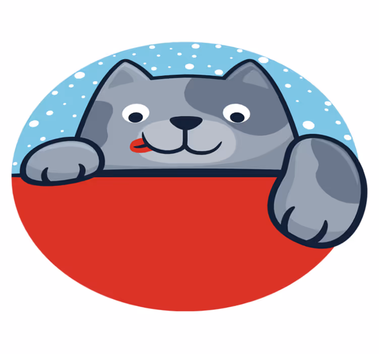 Vinil podovi životinja šarmantna ilustracija mačke - TenStickers