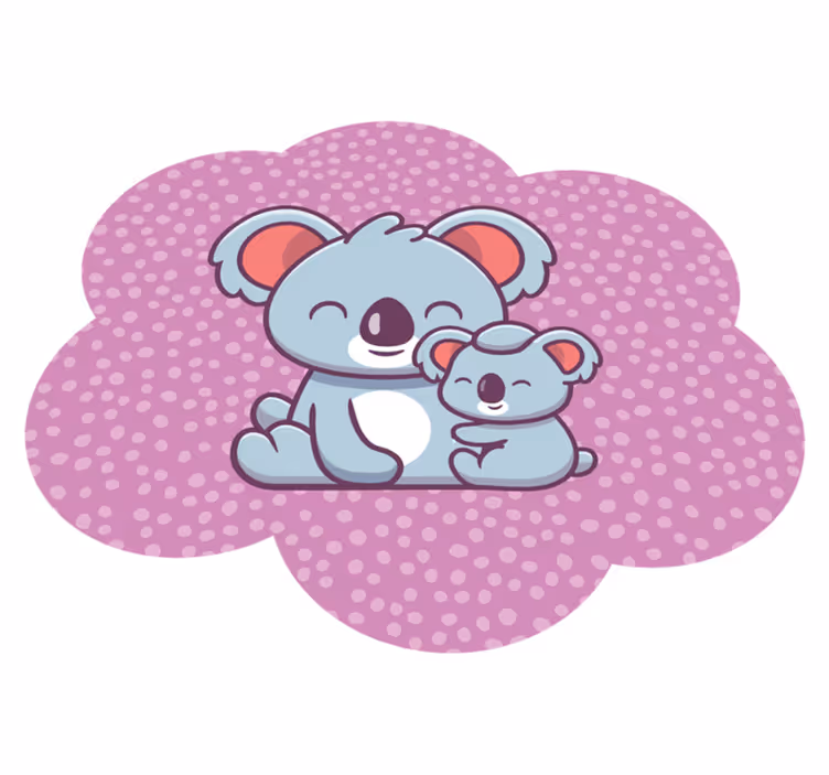 Vinil podovi djeca dizajn obitelji koala - TenStickers