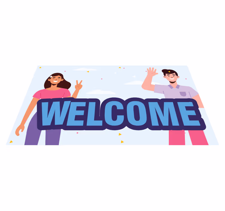 Vinil podovi ulazni hodnik dobrodošli pozdravi - TenStickers