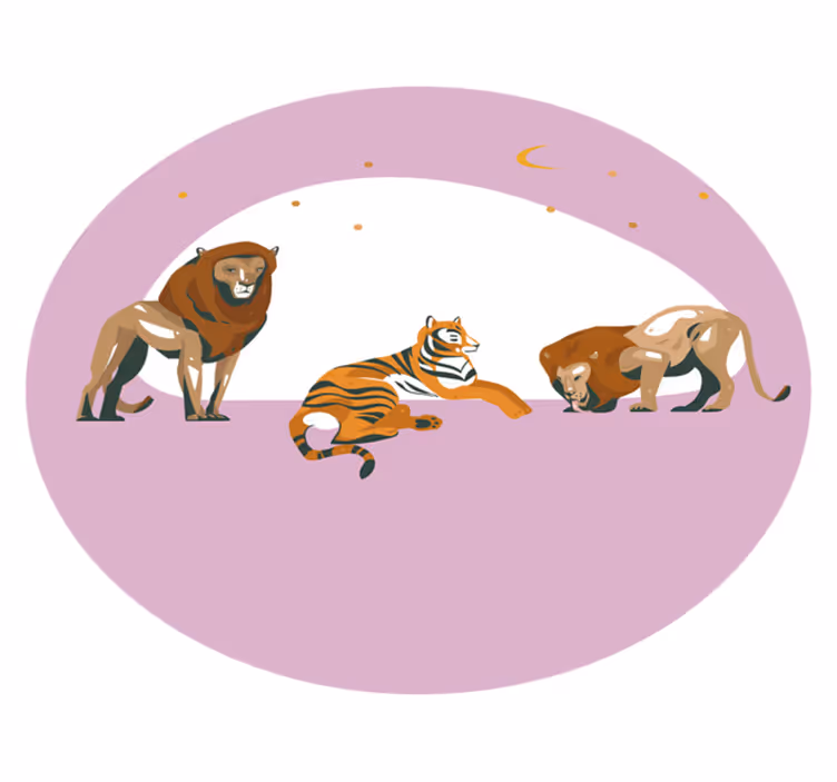 Vinil podovi životinja divlje životinje na safariju - TenStickers
