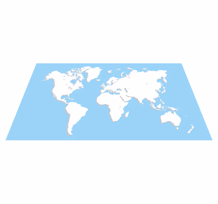 Vinil podovi karta svijeta globalna mapa - TenStickers