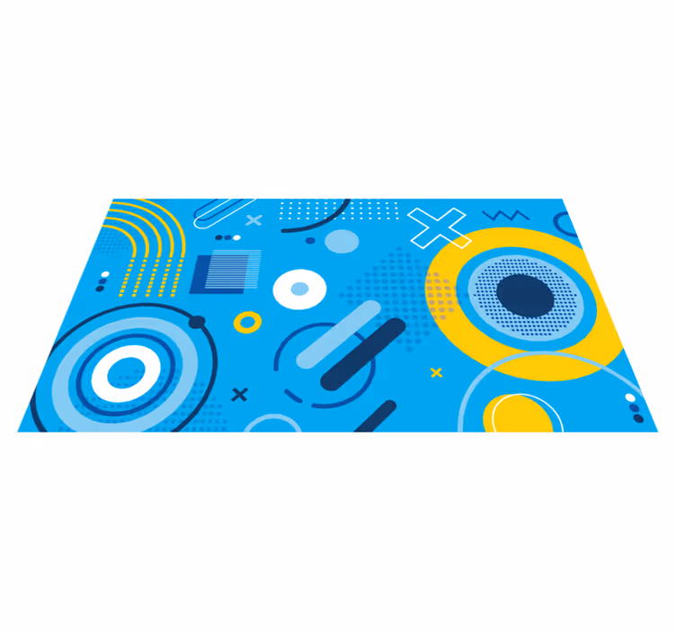 Vinil podovi geometrijski plavi moderni motiv - TenStickers