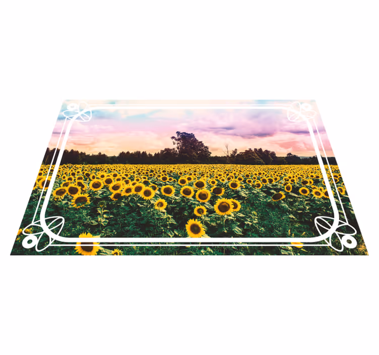 Vinil podovi priroda prizor polja suncokreta - TenStickers
