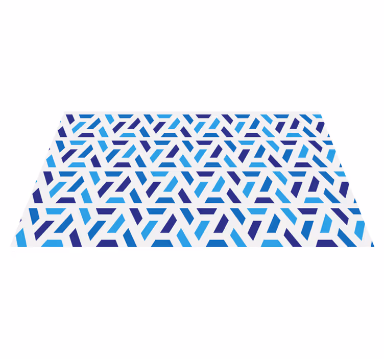 Vinil podovi geometrijski plavi uzorci - TenStickers