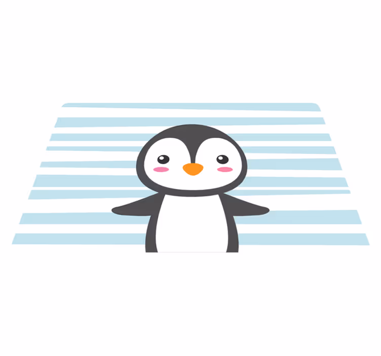 Sretan pingvin životinjski vinil tepih - TenStickers