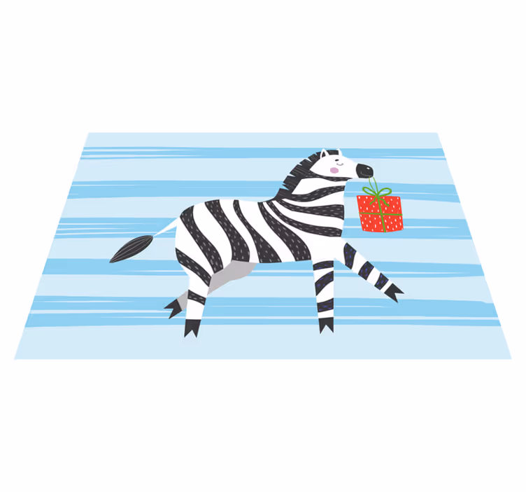 Vinil podovi životinja zebra s poklonom - TenStickers