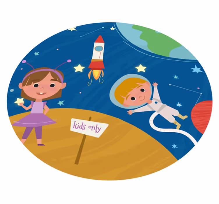Vinil podovi igre zabava u svemirskoj avanturi - TenStickers