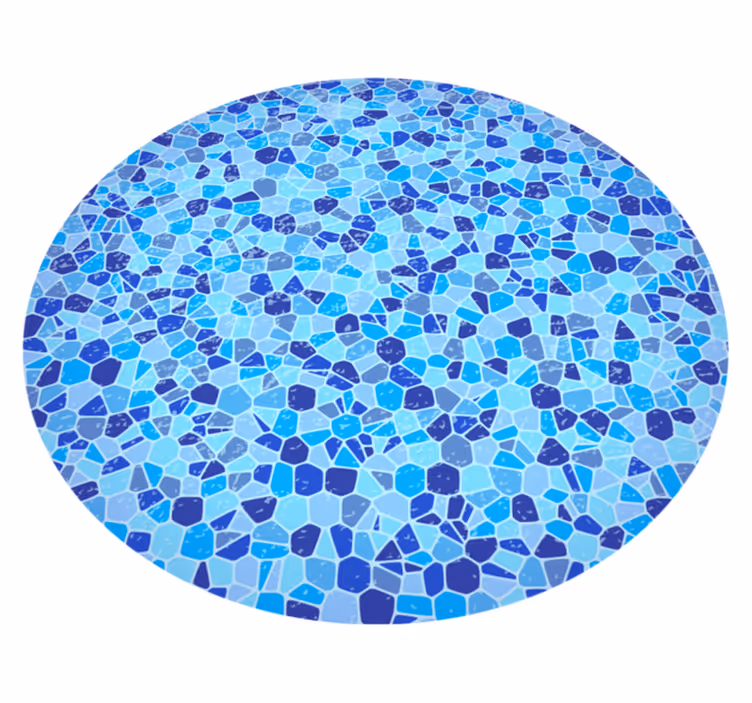 Mramorni vinilni tepih mozaik plave teksture - TenStickers