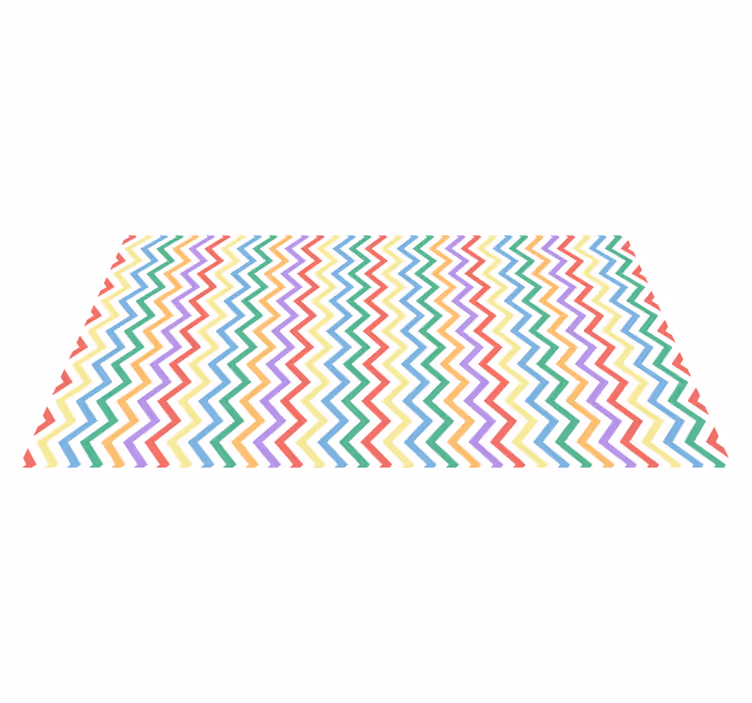 Vinil podovi geometrijski živopisni cik-cak motiv - TenStickers