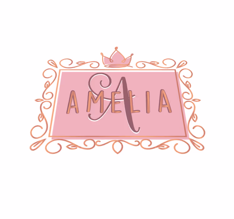 Drugi vinil podovi personalizirana kruna princeze - TenStickers